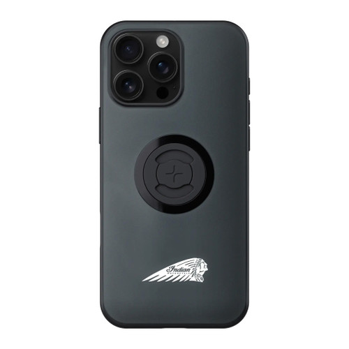 SP CONNECT 50808 INDIAN PHONE CASE W/HEADDRESS IPHONE 16 PRO MAX GRAY W/LOGO