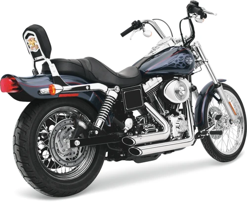 VANCE & HINES 17214 Shortshots Staggered Exhaust System - Chrome - Dyna - Chrome Dyna