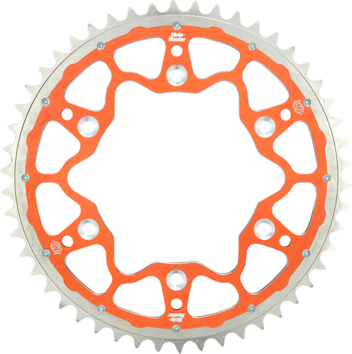 MOTO-MASTER 620073552 Fusion Series Dual Ring Rear Sprocket - 52 Tooth - Orange - 52 Tooth Orange