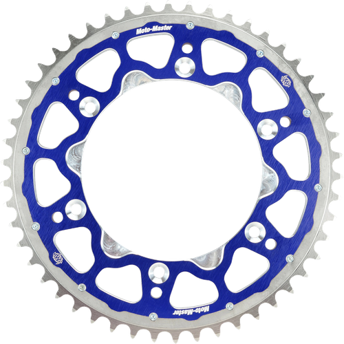 MOTO-MASTER 620123448 Fusion Series Dual Ring Rear Sprocket - 48 Tooth - Blue - 48 Tooth Blue