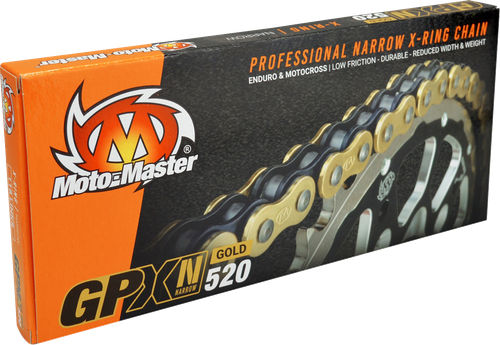 MOTO-MASTER 652007 GPX-N 520 - Drive Chain - 118 Links - Gold - Drive Chain 118 Links Gold