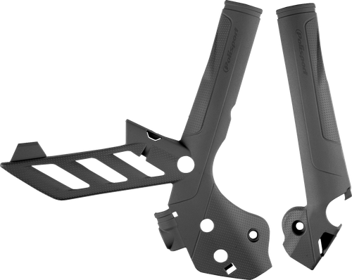 POLISPORT 8466500001 Frame Guards - Black - KTM - EX/SX/XC '11-'16 - Black KTM EX/SX/XC '11-'16