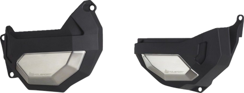 POLISPORT 91111 Clutch/Alternator Cover Kit - Black - Honda - Black Honda