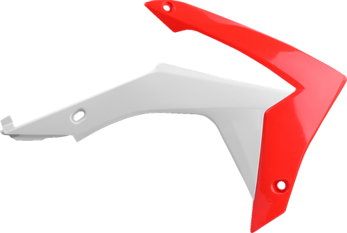 POLISPORT 8417100001 Radiator Cover - White/Red OEM '04 - Honda - CRF '13-'17 - White/Red OEM '04 Honda CRF '13-'17