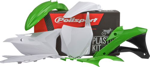 POLISPORT 90632 Standard Body Kit - Black/White/Green OEM '14-'15 - Kawasaki - KX '14-'21 - Black/White/Green OEM '14-'15 Kawasaki KX '14-'21