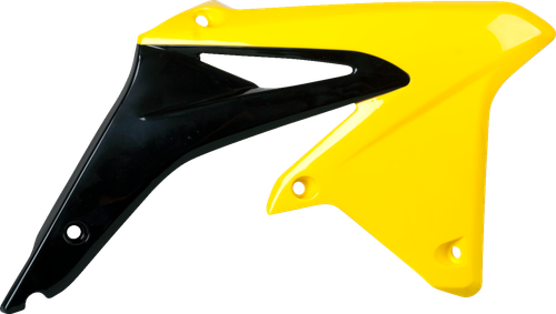 POLISPORT 8412500005 Radiator Cover - Black/Yellow OEM '01 - Suzuki - RMZ '08-'17 - Black/Yellow OEM '01 Suzuki RMZ '08-'17