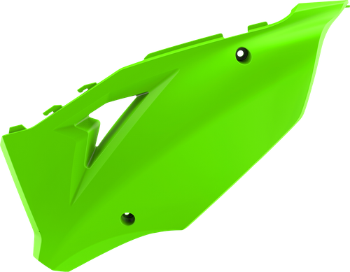 POLISPORT 8425900004 Side Panels - Restyle - Lime Green - Kawasaki - KX '03-'08 - Restyle Lime Green Kawasaki KX '03-'08