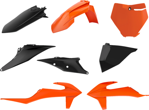 POLISPORT 90907 Standard Body Kit - Restyle - Orange/Black - KTM - SX '19-'21 - Restyle Orange/Black KTM SX '19-'21