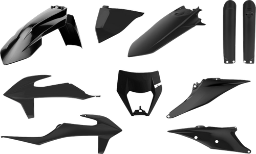 POLISPORT 91017 Full Body Kit - Black - KTM - EX/XC '20-'23 - Black KTM EX/XC '20-'23