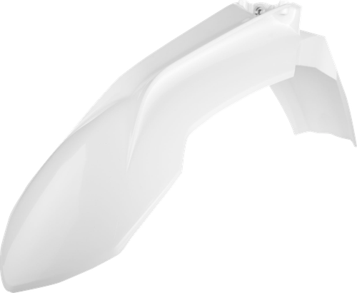 POLISPORT 8573700002 Front Fender - White OEM - KTM - EX/SX/XC '13-'16 - White OEM KTM EX/SX/XC '13-'16