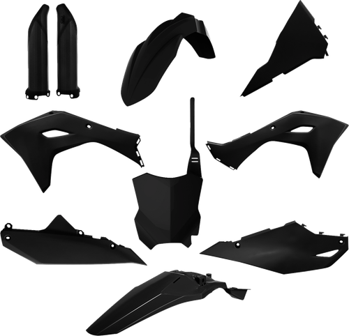 POLISPORT 91362 Full Body Kit - Black - Kawasaki - KX '24-'26 - Black Kawasaki KX '24-'26