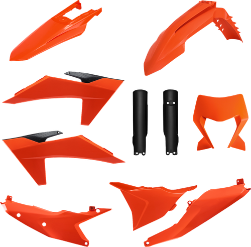POLISPORT 91633 Full Body Kit - Restyle - Black/Orange OEM - KTM - EX '24-'25 - Restyle Black/Orange OEM KTM EX '24-'25