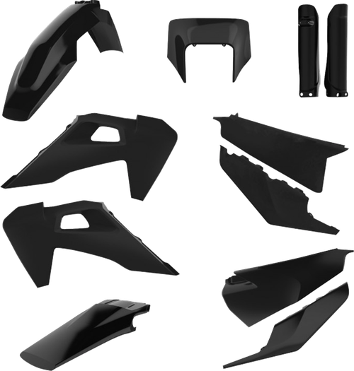 POLISPORT 91125 Full Body Kit - Black - Husqvarna - FE/TE '20-'23 - Black Husqvarna FE/TE '20-'23