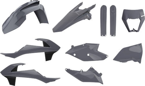 POLISPORT 90889 Full Body Kit - Restyle - Gray - KTM - EX/XC '17-'19 - Restyle Gray KTM EX/XC '17-'19