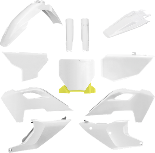 POLISPORT 91102 Full Plastic Kit - White - Husqvarna - FC/FX/TC/TX '23-'24 - White Husqvarna FC/FX/TC/TX '23-'24