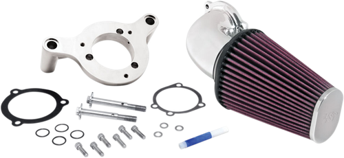 K & N 57-1125P Aircharger® Intake System with Mandrel-Bent Aluminum Intake Tube Kit - Bright Chrome