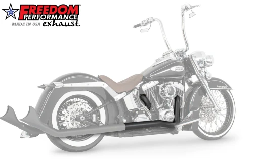 Freedom Performance HD01905 Classic True-Dual Headers Only - Black - Softail 2007-2017