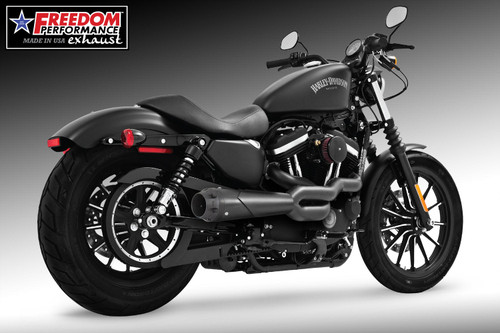 Freedom Performance HARLEY SPORTSTER 2-INTO-1 "HIGH" AMERICAN OUTLAW 1986-2022 - HD01422 - 2004-PRESENT / BLACK / PITCH BLACK