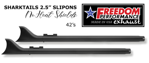 Freedom Performance HARLEY TRIKE SHARKTAIL 2.125" SLIP-ONS BUNDLE - HD01436-TRI21 - 2008 - 2021 (TRI KIT REQUIRED TO FIT STOCK OR FPE HEADERS) / BLACK / 42