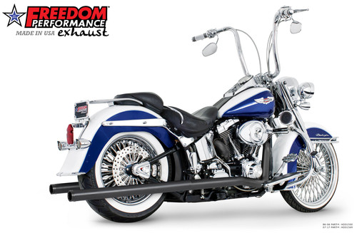 Freedom Performance HARLEY SOFTAIL 2.5" CLASSIC TRUE-DUALS FULL SYSTEM Fits 1986-2006 or 2007-2017 BUNDLE - HD01500 - 1986-2006 / 39'S BLACK / STRAIGHT PITCH BLACK