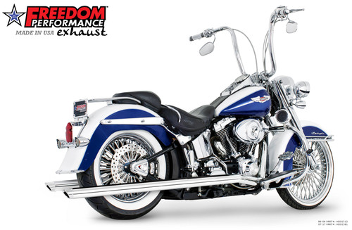 Freedom Performance HARLEY SOFTAIL 2.5" CLASSIC TRUE-DUALS FULL SYSTEM Fits 1986-2006 or 2007-2017 BUNDLE - HD01512 - 1986-2006 / 39'S CHROME / SLASH CHROME