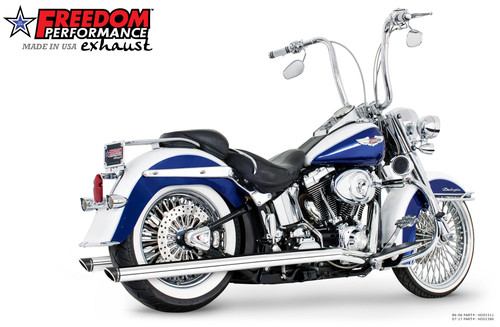 Freedom Performance HARLEY SOFTAIL 2.5" CLASSIC TRUE-DUALS FULL SYSTEM Fits 1986-2006 or 2007-2017 BUNDLE - HD01580 - 2007-2017 / 36'S CHROME / SLASH SCULPTED BLACK