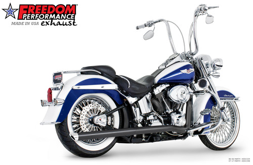 Freedom Performance HARLEY SOFTAIL 2.5" CLASSIC TRUE-DUALS FULL SYSTEM Fits 1986-2006 or 2007-2017 BUNDLE - HD01598 - 2007-2017 / 33'S BLACK / SLASH CHROME