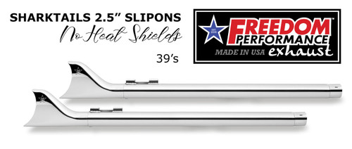 Freedom Performance HARLEY TRIKE SHARKTAIL 2.125" SLIP-ONS BUNDLE - HD01847-TRI21 - 2008 - 2021 (TRI KIT REQUIRED TO FIT STOCK OR FPE HEADERS) / CHROME / 39