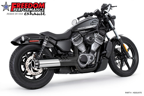 Freedom Performance HARLEY NIGHTSTER 4" SLIP-ON Fits 23'- Present Bundle - HD01975 - CHROME / EAGLE / SCULPTED BLACK