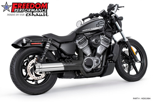Freedom Performance HARLEY NIGHTSTER 4" SLIP-ON Fits 23'- Present Bundle - HD01984 - CHROME / AMERICAN OUTLAW / CHROME