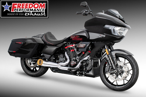Freedom Performance HARLEY TOURING 2-INTO-1 TURNOUT/SIDEDUMP FULL SYSTEM BUNDLE 1995-PRESENT - HD02072 - 2017 to PRESENT / CHROME / STRAIGHT / SOLID GOLD