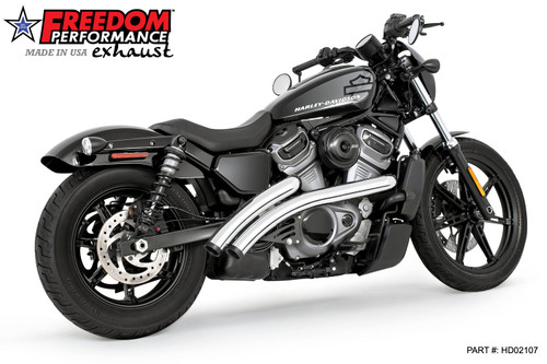 Freedom Performance HARLEY NIGHTSTER RADICAL RADIUS Fits '21 to Present BUNDLE - HD02107 - CHROME / STRAIGHT / PITCH BLACK