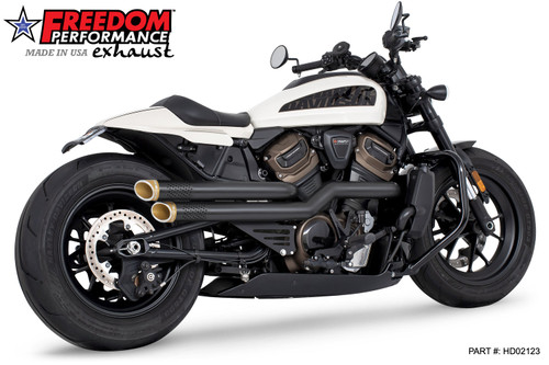 Freedom Performance HARLEY SPORTSTER S INDEPENDENCE "PERFORATED" HIGH '21 to Present Bundle - HD02123 - BLACK / SLASH / SCULPTED GOLD