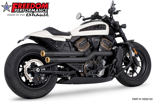 Freedom Performance HARLEY SPORTSTER S INDEPENDENCE "PERFORATED" HIGH '21 to Present Bundle - HD02133 - BLACK / STRAIGHT / SCULPTED GOLD