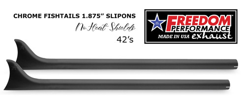 Freedom Performance HARLEY SOFTAIL FISHTAILZ 1.875" SLIP-ONS CHECK DESCRIPTION FOR FITMENT - HD02229 - BLACK / 42's / 1986-2017