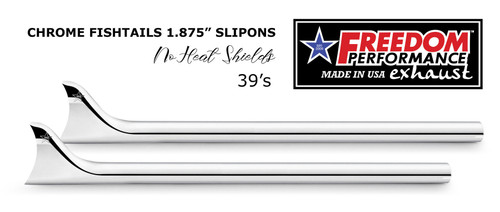 Freedom Performance HARLEY SOFTAIL FISHTAILZ 1.875" SLIP-ONS CHECK DESCRIPTION FOR FITMENT - HD02234 - CHROME / 39's / 2018-PRESENT