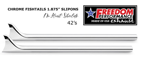 Freedom Performance HARLEY SOFTAIL FISHTAILZ 1.875" SLIP-ONS CHECK DESCRIPTION FOR FITMENT - HD02236 - CHROME / 42's / 2018-PRESENT