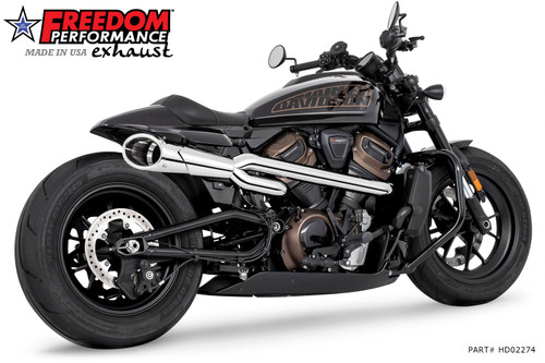 Freedom Performance HARLEY SPORTSTER S 2-INTO-1 COMBAT SHORTY HIGH '21 to Present Bundle - HD02274 - CHROME / COMBAT / CHROME