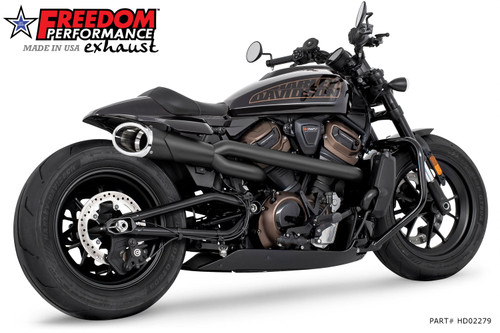 Freedom Performance HARLEY SPORTSTER S 2-INTO-1 COMBAT SHORTY HIGH '21 to Present Bundle - HD02279 - BLACK / COMBAT / CHROME