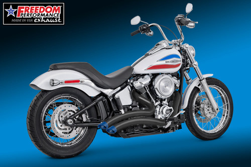 Freedom Performance HARLEY SOFTAIL SHARP CURVE RADIUS 2018 to PRESENT NARROW M8 BUNDLE - HD02515 - BLACK / SLASH / GLOSSY BLUE