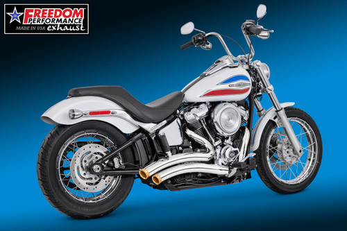 Freedom Performance HARLEY SOFTAIL SHARP CURVE RADIUS 2018 to PRESENT NARROW M8 BUNDLE - HD02523 - CHROME / STRAIGHT / SCULPTED GOLD