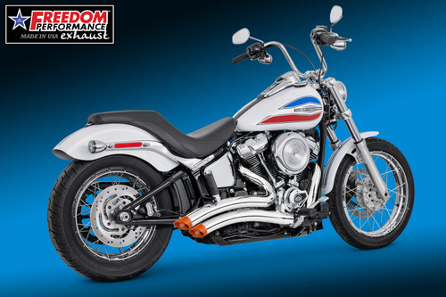 Freedom Performance HARLEY SOFTAIL SHARP CURVE RADIUS 2018 to PRESENT NARROW M8 BUNDLE - HD02531 - CHROME / SLASH / GLOSSY DUTCH ORANGE