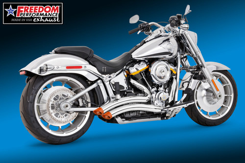 Freedom Performance HARLEY SOFTAIL SHARP CURVE RADIUS 2018 to PRESENT WIDE M8 BUNDLE - HD02711 - CHROME / SLASH / GLOSSY DUTCH ORANGE