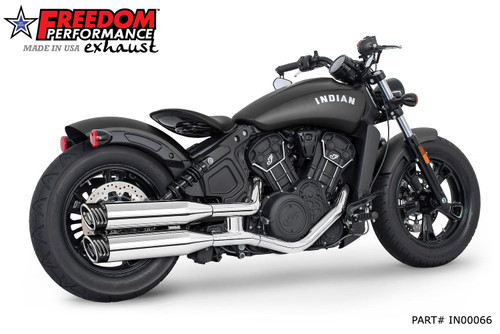 Freedom Performance INDIAN SCOUT-ROGUE-BOBBER-SIXTY-SPORT-TWENTY FREEDOM 4" SLIP-ONS 2014-2024 Bundle - IN00066 - CHROME / RACING / SCULPTED BLACK