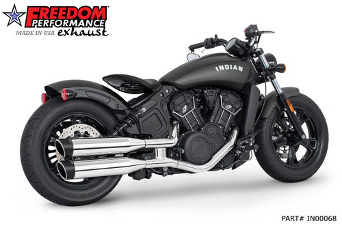 Freedom Performance INDIAN SCOUT-ROGUE-BOBBER-SIXTY-SPORT-TWENTY FREEDOM 4" SLIP-ONS 2014-2024 Bundle - IN00068 - CHROME / LIBERTY / SCULPTED BLACK