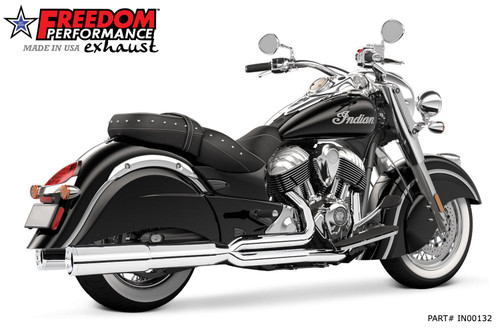 Freedom Performance INDIAN VINTAGE/CLASSIC UNION 2-INTO-1 (RIGHT-SIDE ONLY) 2014-2020 PICTURE SHOWS LEFT GHOST PIPE SOLD SEPERATELY* - IN00152 - CHROME / STRAIGHT / CHROME
