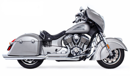 Freedom Performance INDIAN CHIEFTAIN/ROADMASTER/SPRINGFIELD W/HARD BAGS UNION 2-INTO-1 "RIGHT-SIDE ONLY" 2014-PRESENT (SPECIAL ORDER) - IN00162 - CHROME / STRAIGHT / CHROME