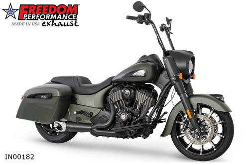 Freedom Performance INDIAN CHIEFTAIN/ROADMASTER/SPRINGFIELD 2-INTO-1 TURNOUT/SIDEDUMP BUNDLE 2014-PRESENT - IN00182 - BLACK / SLASH / CHROME