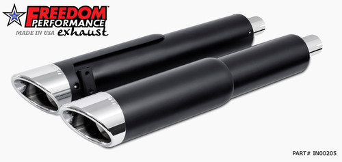 Freedom Performance INDIAN VINTAGE/CLASSIC 4.5" 2-STEP SLIP-ONS 2014-2020 - IN00205 - BLACK / SLASH / CHROME