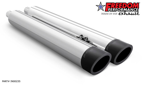 Freedom Performance INDIAN 4" SLIP-ONS FOR VINTAGE/CLASSIC W/O HARD BAGS 2014-2020 - IN00235 - CHROME / LIBERTY / PITCH BLACK